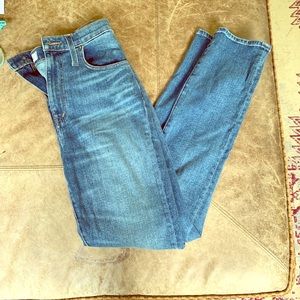 madewell high rise slim boyjean
